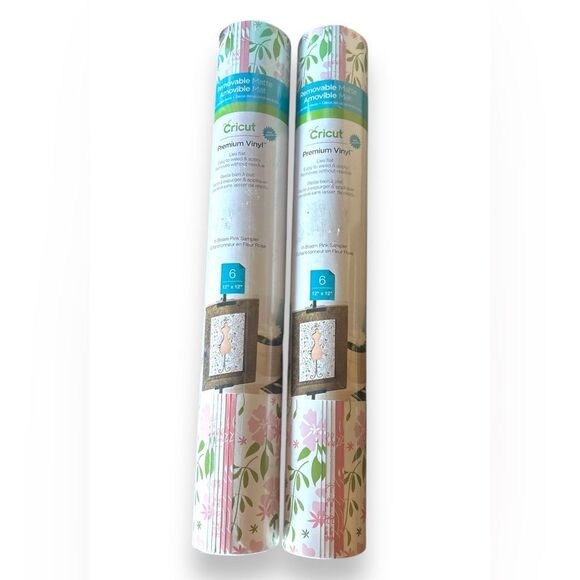 Cricut Removable Matte Vinyl Bundle 2 Floral 6 Sheets 12” X 12” - Picture 1 of 3